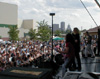 Angry Salad against the Hartford skyline at Radio 104 Fest - Hartford, CT - 6/24/00